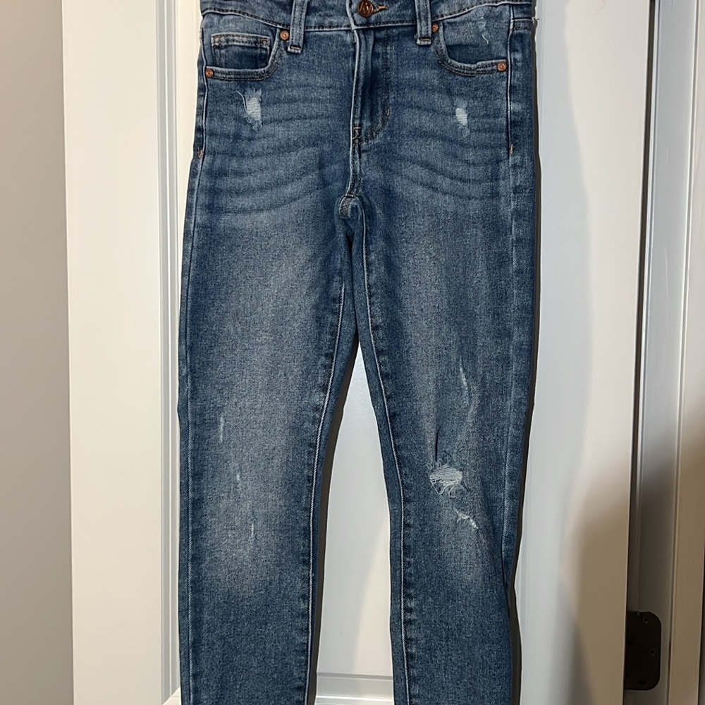 Kendall & Kylie Distressed Blue Skinny Jeans